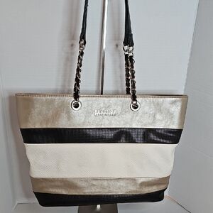 Kenneth Cole Reaction Gold, Black, and Cream Tote